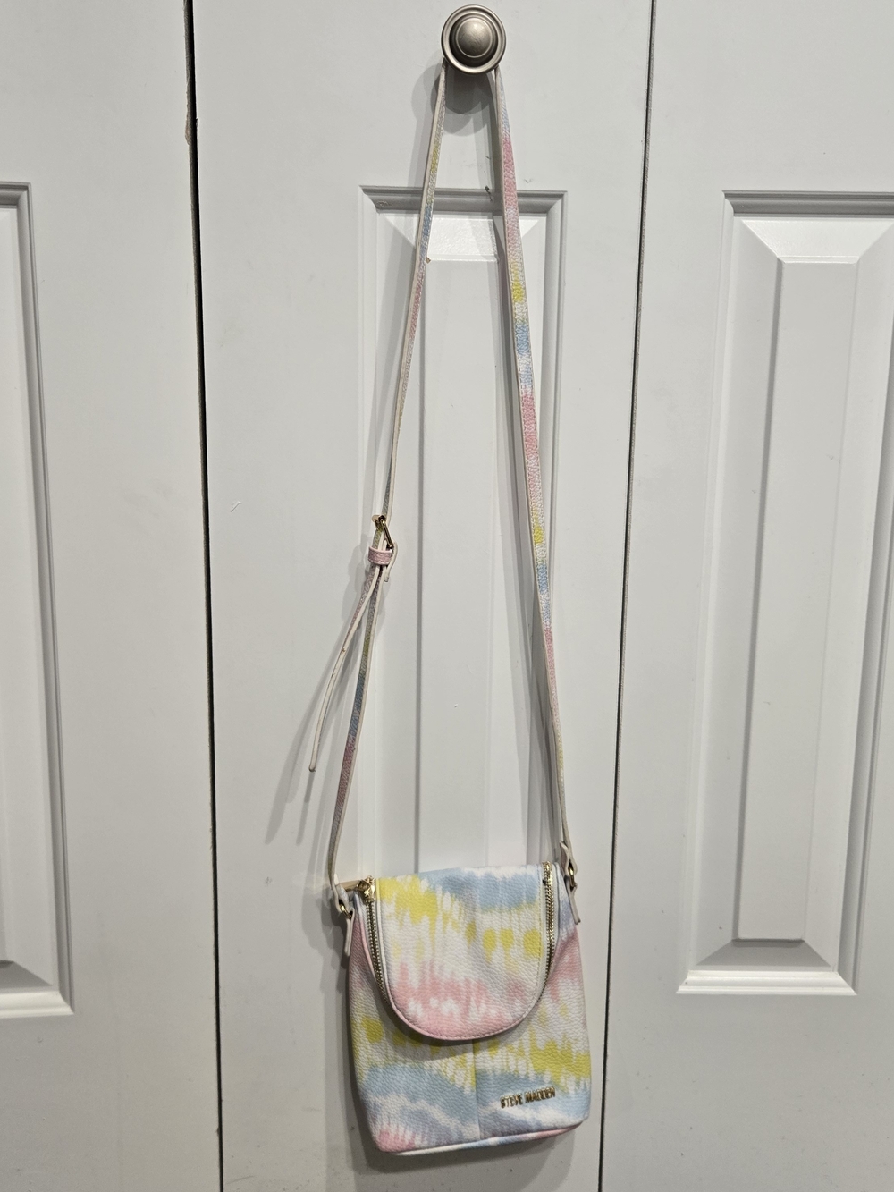 Steve Madden Pastel Tie-Dye Crossbody Bag - Pink, Blue, Yellow